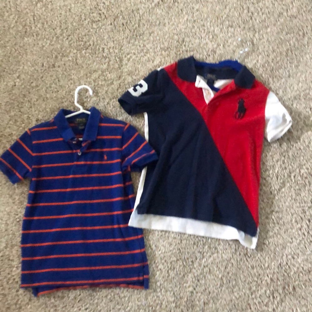 2 boys polo Ralph Lauren polos size 7